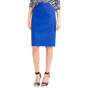 J. Crew Blue Pencil Skirt Knee-Length Workwear